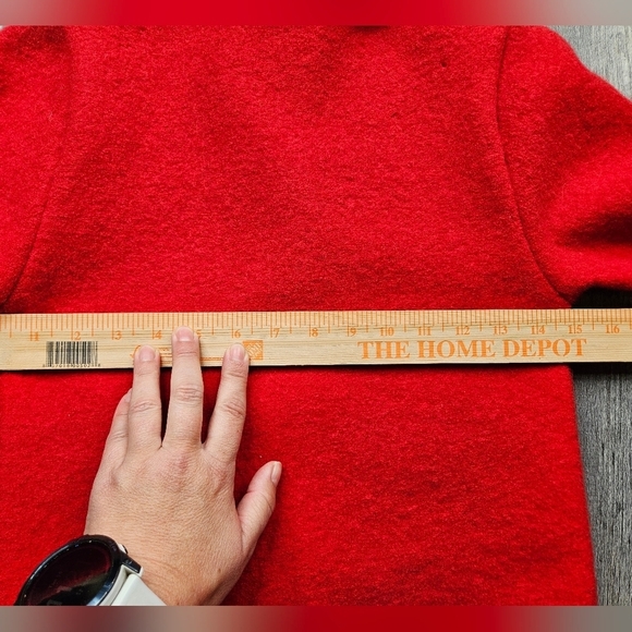 Elegance Seiler Red Jacket Cardigan Vintage Wool Cow Graphic - Picture 6 of 12